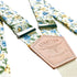 Cornflower Blue & Marigold Floral Magnetic Clasp Suspenders – Vintage Wedding Groomsmen Accessories | Best Alternative to Clip-Ons